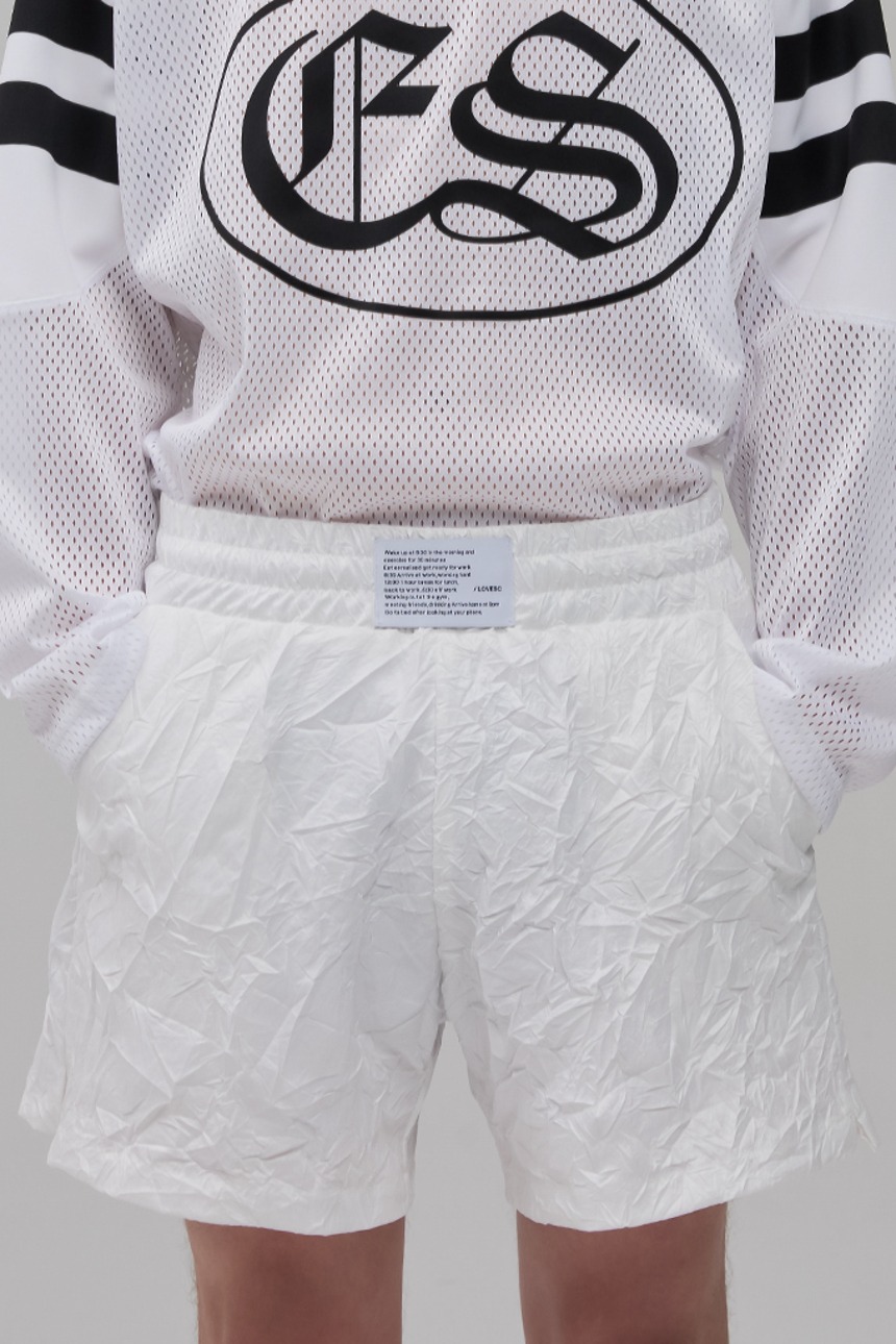 wrinkle boxing shorts(white)