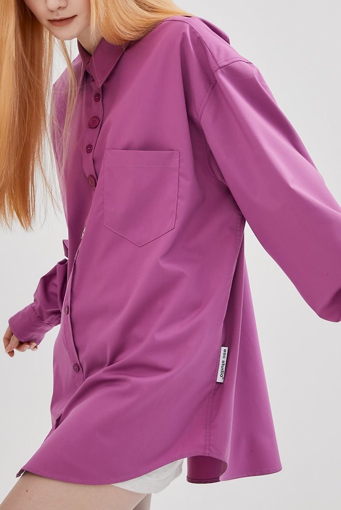 button shirt(purplepink)