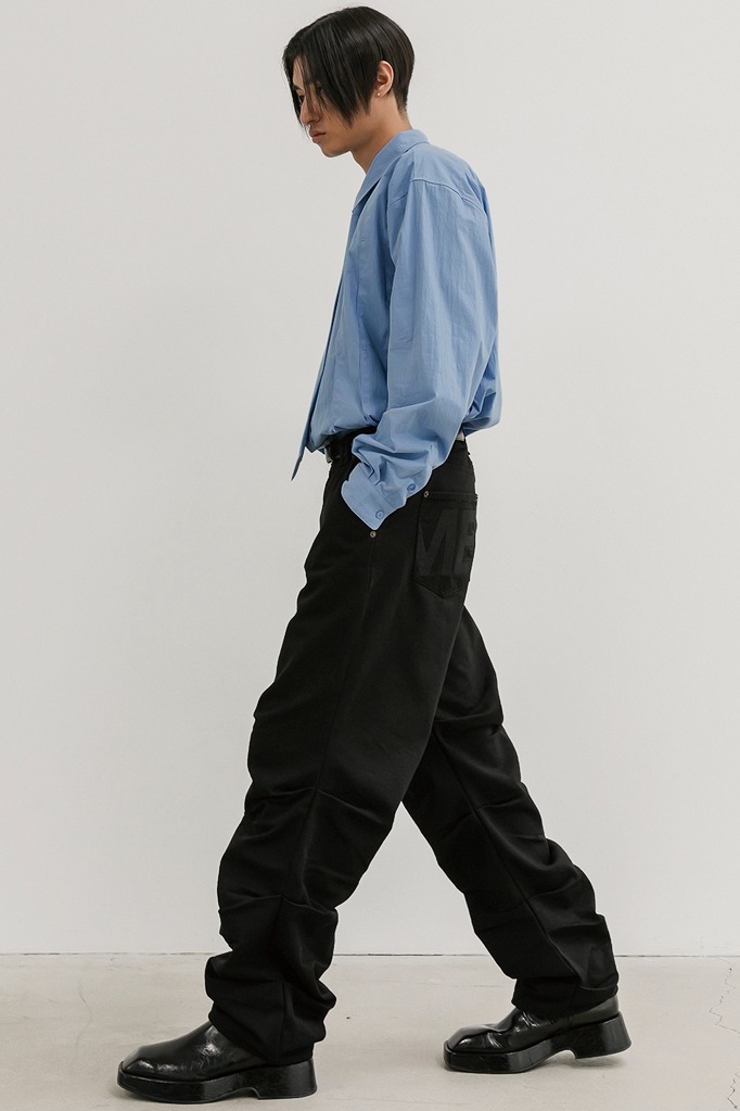 MESC wrinkled pants(black)