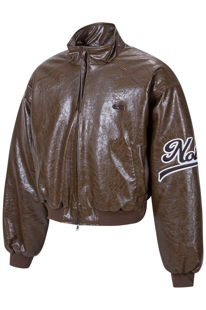 &#039;Notold&#039; leather blouson (brown)